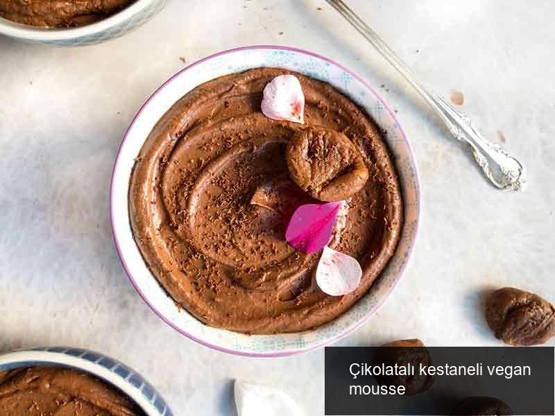 Çikolatalı kestaneli vegan mousse