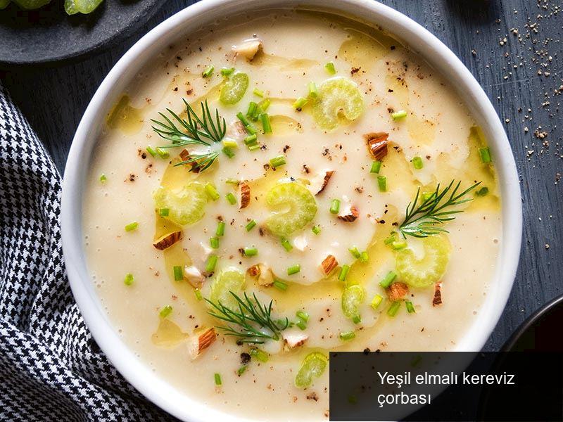 Yeşil elmalı kereviz çorbası