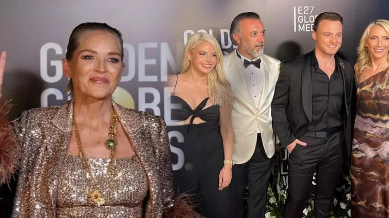 Kurtlar Vadisi’nin efsanesi Sharon Stone ile Kerem Bursin aynı karede! Büşra Pekin sönük kaldı