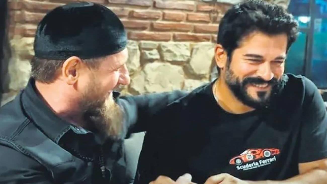 Burak Özçivit Çeçen liderle bir araya geldi! Ramazan Kadirov’dan Bozdağ Film Plato’suna ziyaret