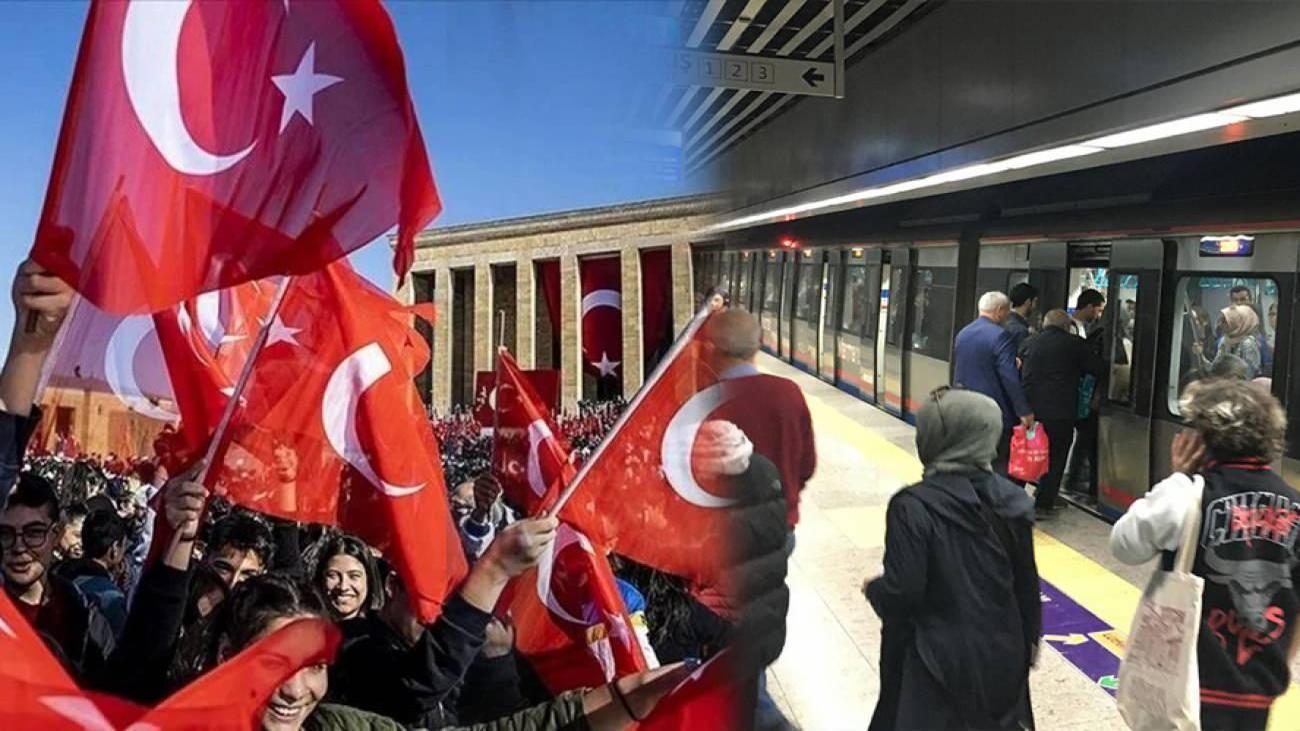 29 Ekim toplu taşımalar ücretsiz mi? Cumhuriyet Bayramı metro, metrobüs, Marmaray bedava mı?