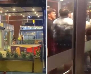 Kadına bıçak çekip darp etti! Vatandaşlar yaptığına pişman etti