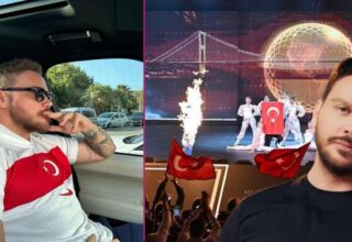 Sinan Akçıl’dan ABU TV Şarkı Festivali’nde anlam dolu hareket! “Ne mutlu Türk’üm diyene”