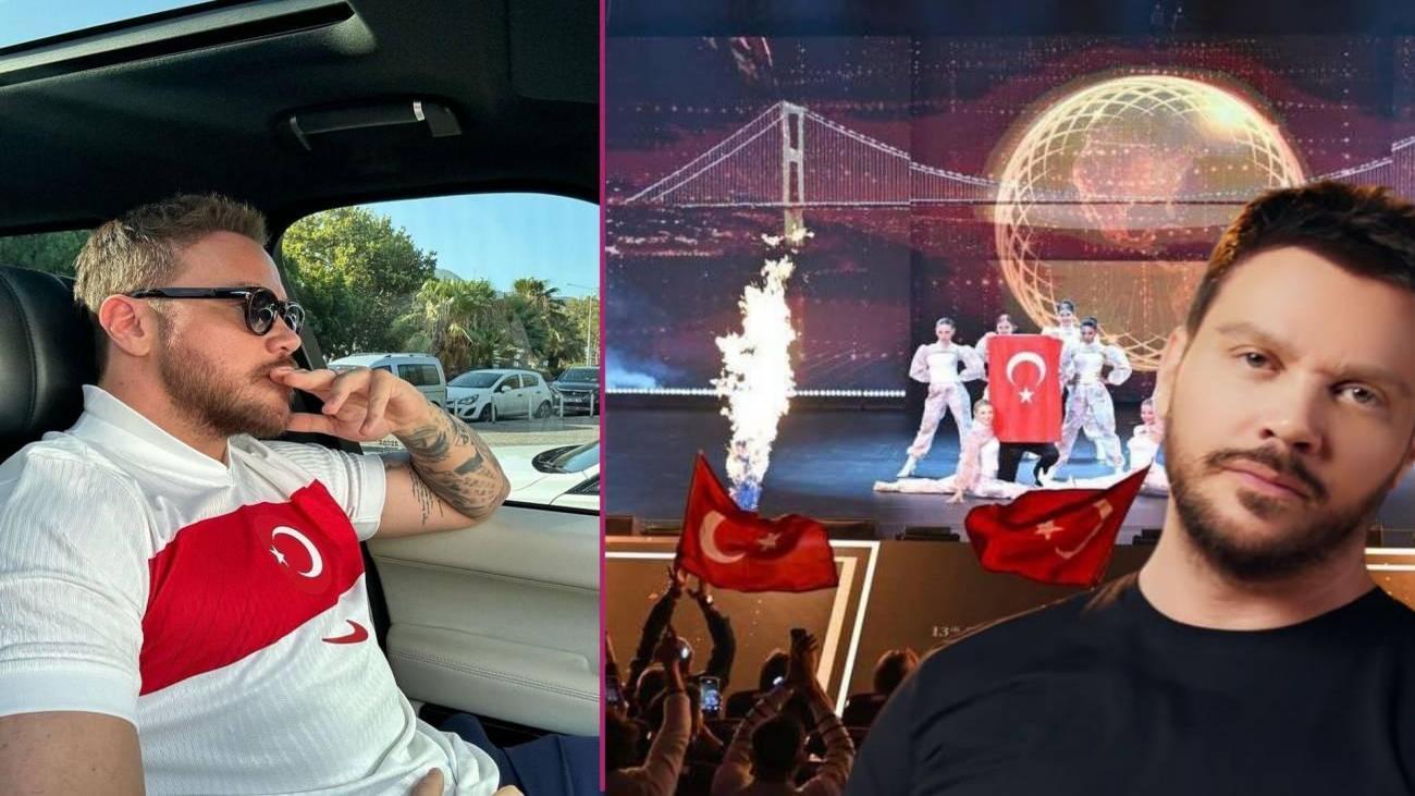 Sinan Akçıl’dan ABU TV Şarkı Festivali’nde anlam dolu hareket! “Ne mutlu Türk’üm diyene”