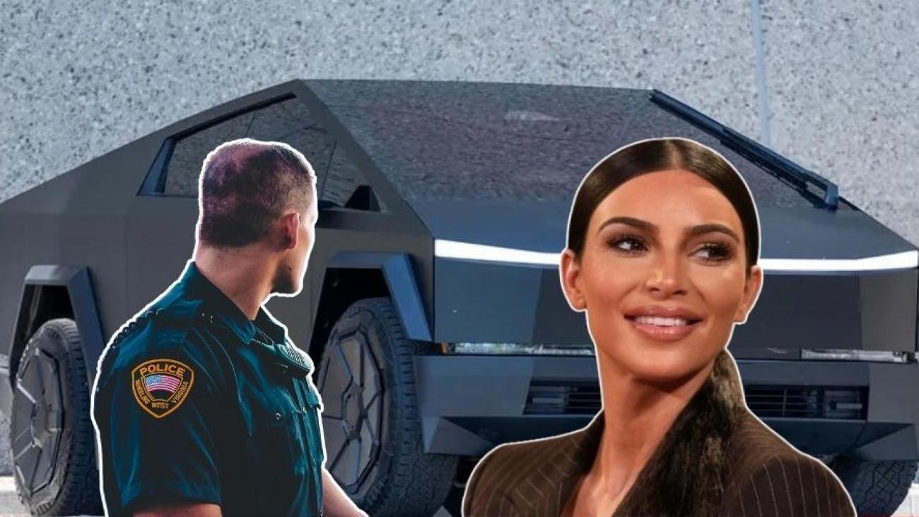 Kim Kardashian Tesla Cybertruck’u ile ceza yedi