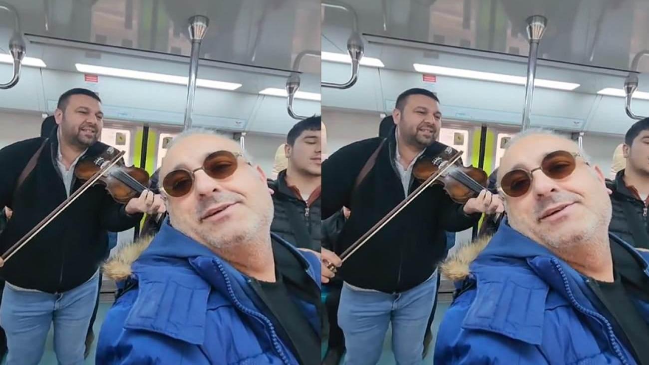 Rüştü Onur Atilla Marmaray’da şarkı söyledi! O anlar gündem oldu