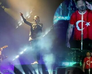OneRepublic İstanbul’u salladı: Ryan Tedder Türk bayraklı tişörtle sahneye çıktı